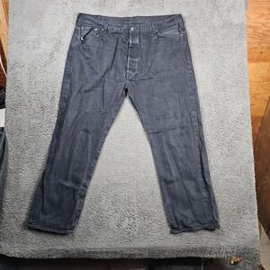 Levi's 501 Mens Black‎ Denim Jeans Button Fly Straight Leg Size 36x32